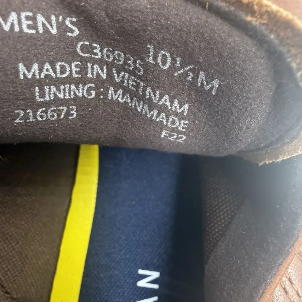 Size 10.5 Mens Cole Haan Grand Plain Toe Ox C36935 British Tan TUMBLED LEATHER